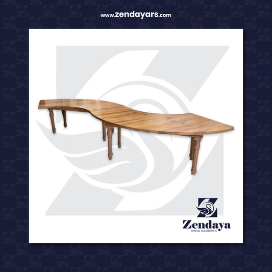 Wood Serpentin Table